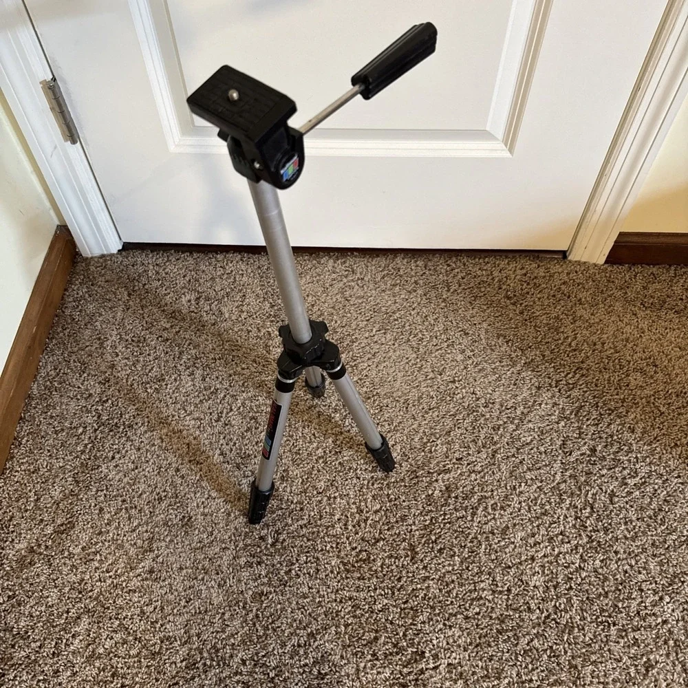 Vintage Kalimar PS-3 Compact Camera Tripod Silver Aluminum Lightweight Adjustabl
